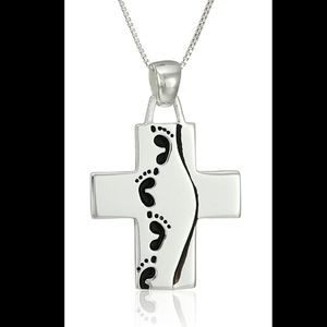 👣Footprints Silver Stainless Steel Necklace